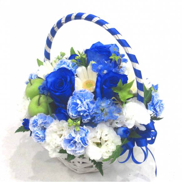 《Flower arrangement》Blue Ribbon Basket  