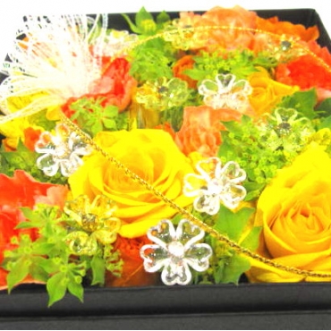 《Box Flower》Premium Yellow & Orange