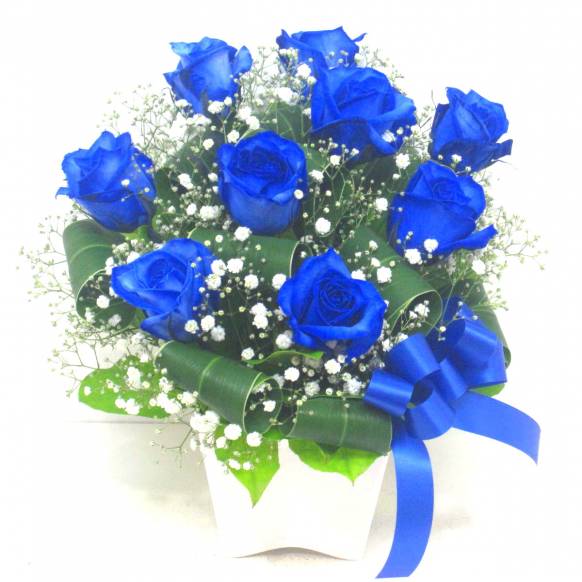 花キューピット加盟店 店舗名：花樹園
フラワーギフト商品番号：901949
商品名：《Flower arrangement》Blue Rose ～Dream～