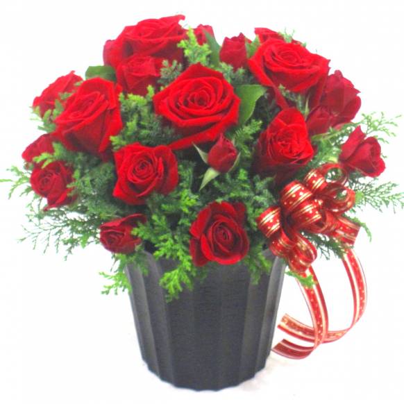 花キューピット加盟店 店舗名：花樹園
フラワーギフト商品番号：901953
商品名：《Flower arrangement》 Rose Elegant