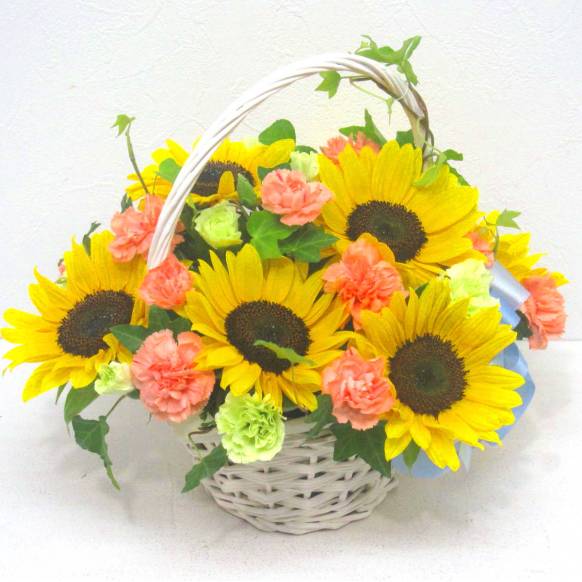 《Flower arrangement》Sunflower Hand Basket