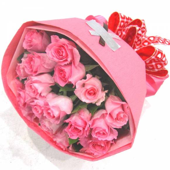 花キューピット加盟店 店舗名：花樹園
フラワーギフト商品番号：902096
商品名：《Bouquet》Pink Rose 20