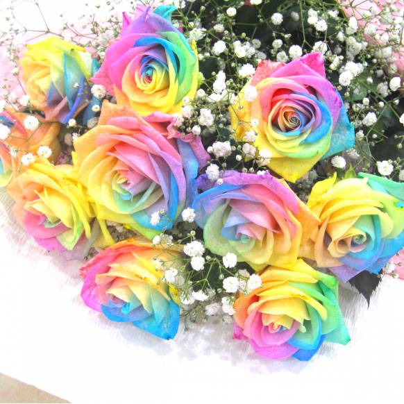 《Bouquet》Pastel Rainbow Rose 10 