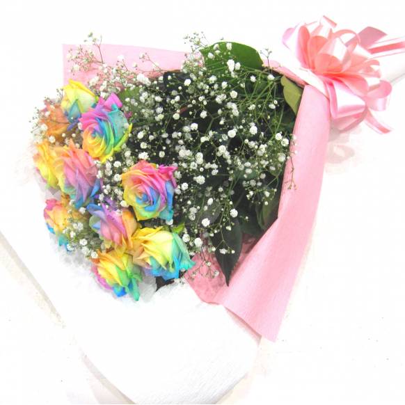 《Bouquet》Pastel Rainbow Rose 10 