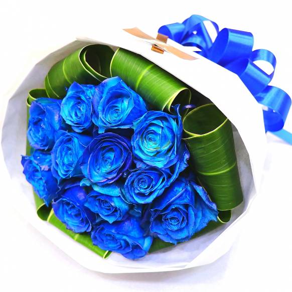 花キューピット加盟店 店舗名：花樹園
フラワーギフト商品番号：902181
商品名：《Bouquet》Blue Rose Fashionable Classy