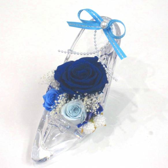 《Preserved Flower》Acrylic High heels Blue