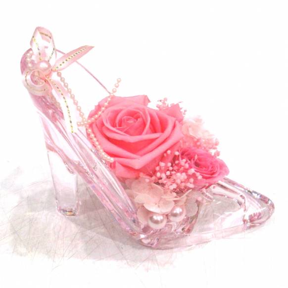 《Preserved Flower》Acrylic High heels Sugar Pink