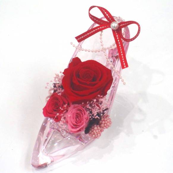 《Preserved Flower》Acrylic High heels MillenniumRed