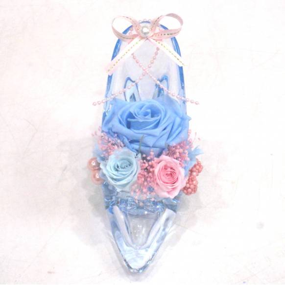 《Preserved Flower》Acrylic High heels Alice Blue