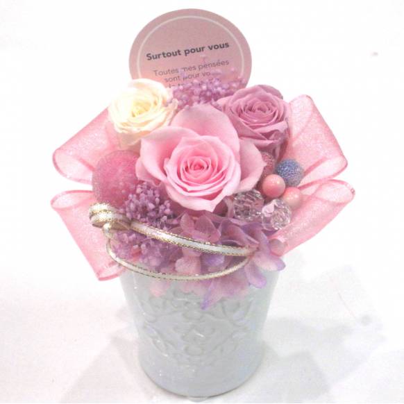 花キューピット加盟店 店舗名：花樹園
フラワーギフト商品番号：902253
商品名：《Preserved Flower》Feminine Pink
