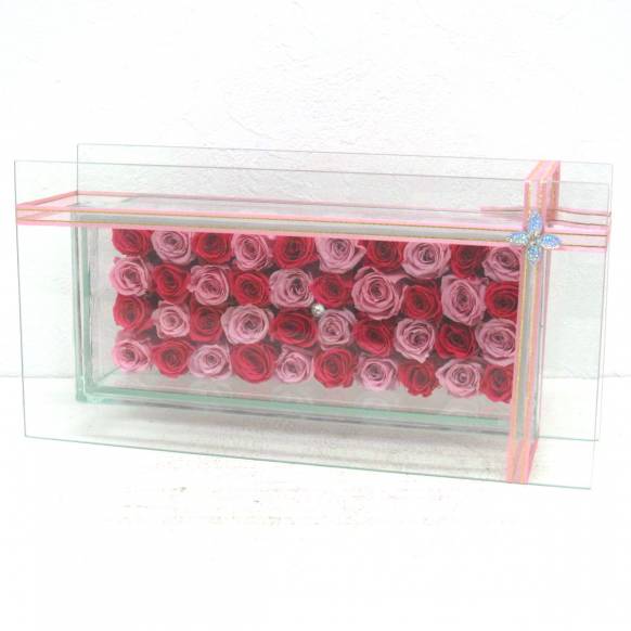 《Preserved Flower》Glass Frame(Luxury Pink) 