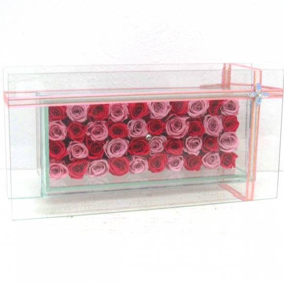 《Preserved Flower》Glass Frame(Luxury Pink) 