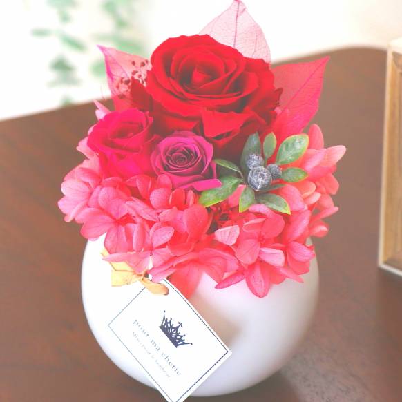 《Preserved Flower》Round  Red