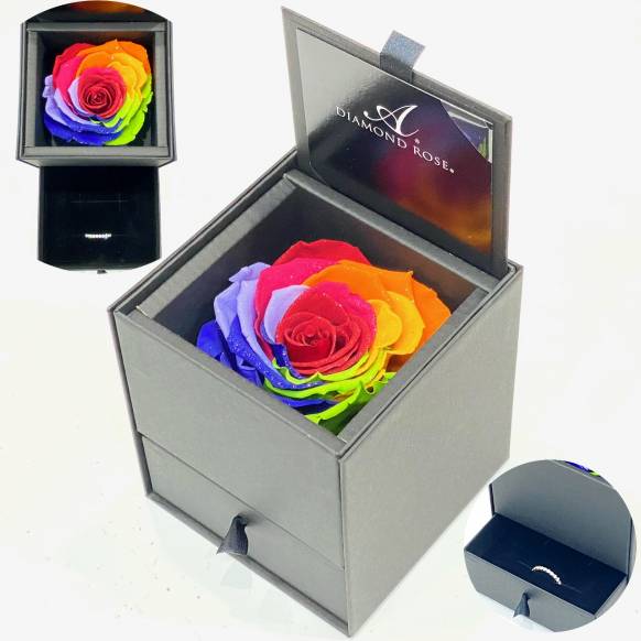 《Preserved Flower》Diamond Rose Jewelry Box