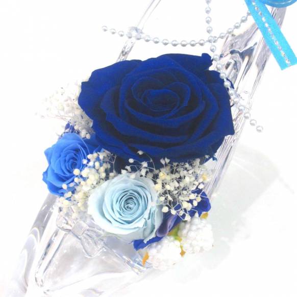 《Preserved Flower》Acrylic High heels Blue