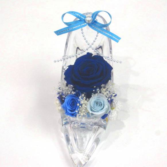 《Preserved Flower》Acrylic High heels Blue