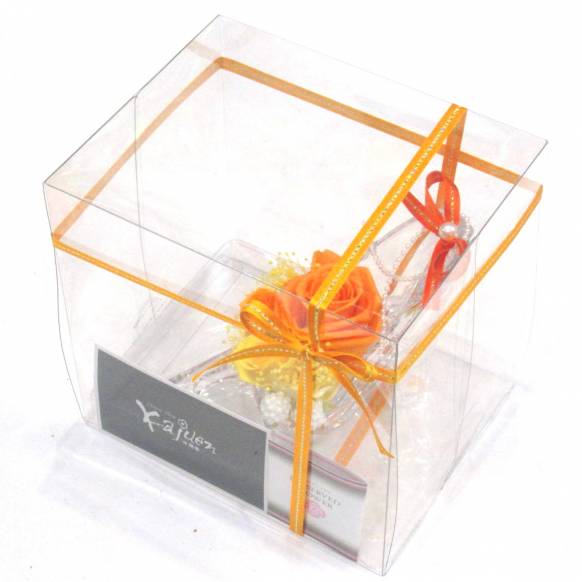 《Preserved Flower》Acrylic High heels Orange