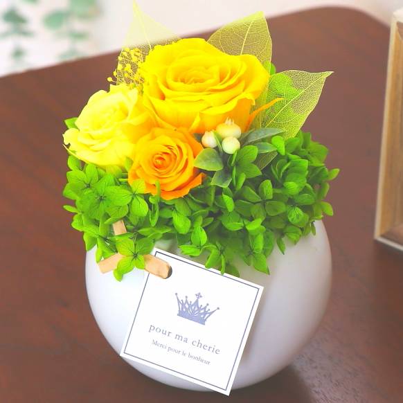《Preserved Flower》Round  Yellow