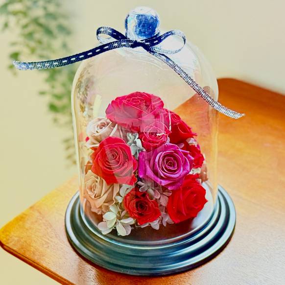 《Preserved Flower》Special Dome Luxury Roze